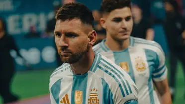 Lionel Messi con la camiseta de Argentina.