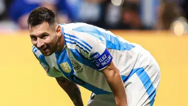 Postal de Lionel Messi en el duelo entre Argentina vs Canadá.