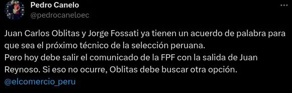 La condición de Fossati para llegar a la Bicolor