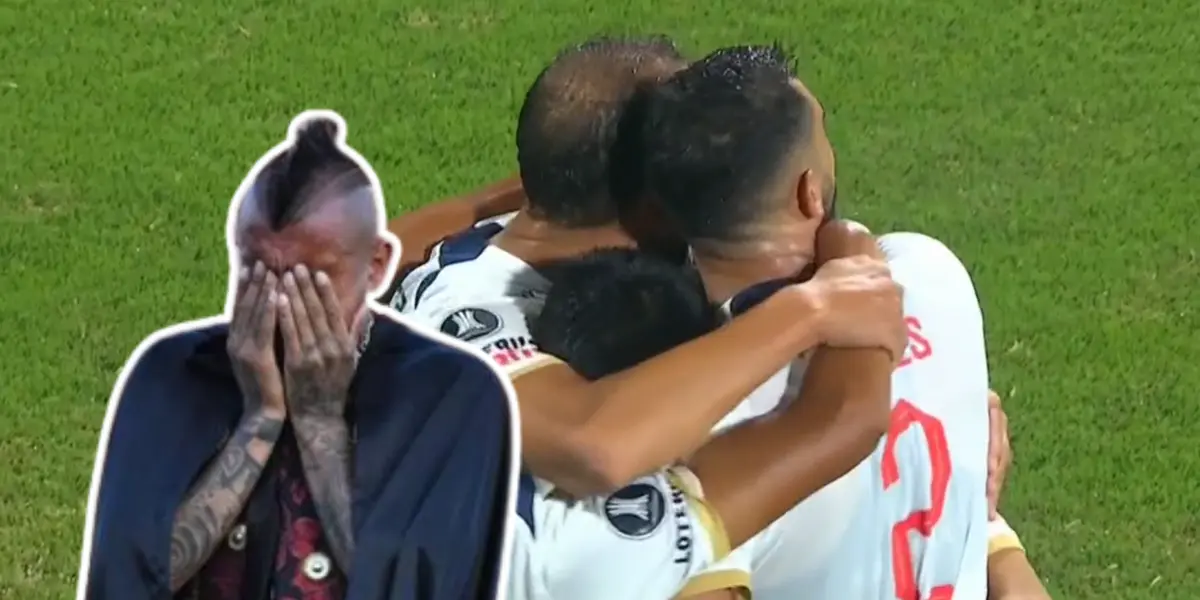 Arturo Vidal llorando y Alianza Lima festejando (Foto: Captura) 