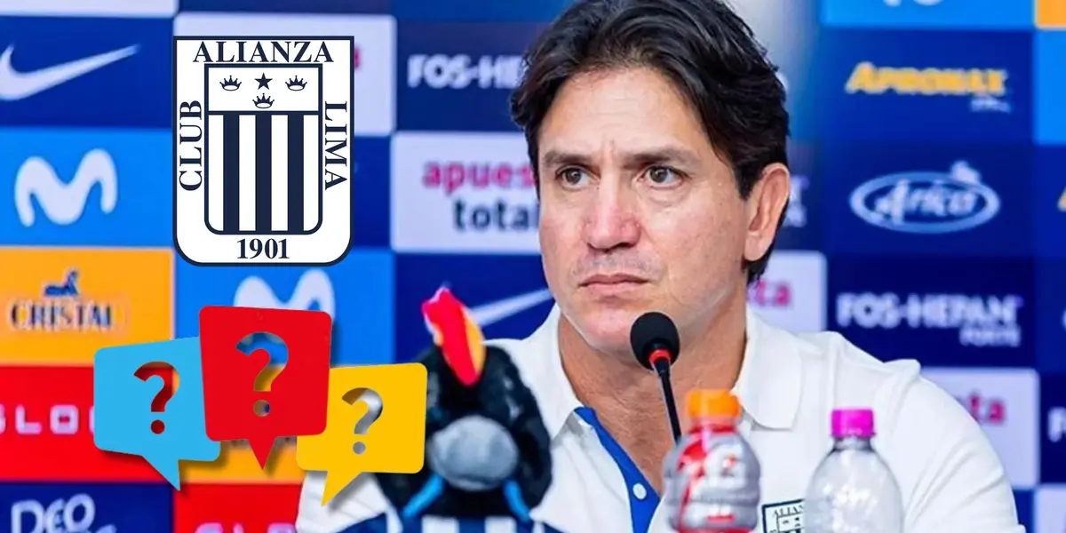 Bruno Marioni en conferencia de prensa en las instalaciones del Club Alianza Lima