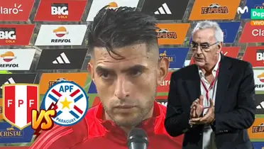 Carlos Zambrano declarando post 0-0 vs Paraguay y Jorge Fossati aplaudiendo