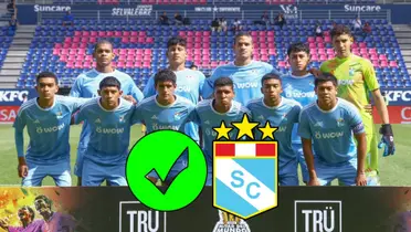 El 11 titular de Sporting Cristal Sub-17 en el duelo de hoy frente a IDV de Ecuador