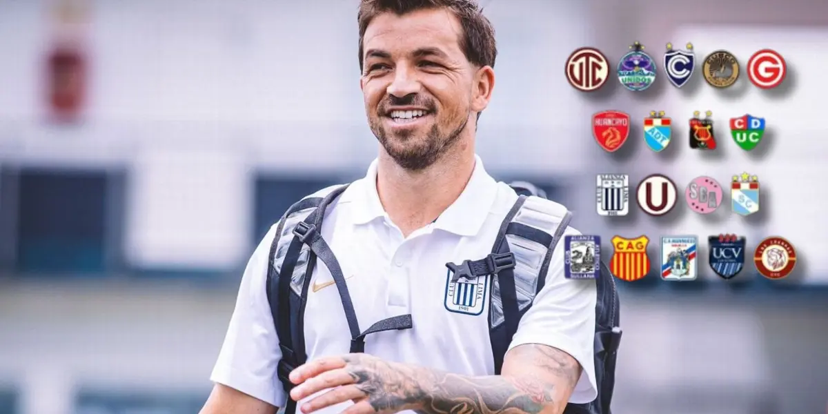 Gabriel Costa sonriendo y vistiendo la camiseta de Alianza Lima