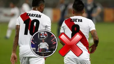 Jefferson Farfán y Christian Cueva vistiendo la camiseta de la Selección Peruana 