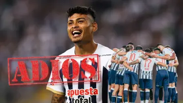 Jeriel De Santis y debajo jugadores de Alianza Lima abrazados