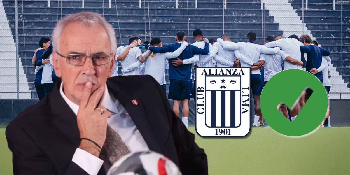 Jorge Fossati observando detenidamente a los jugadores de Alianza Lima reunidos en Matute