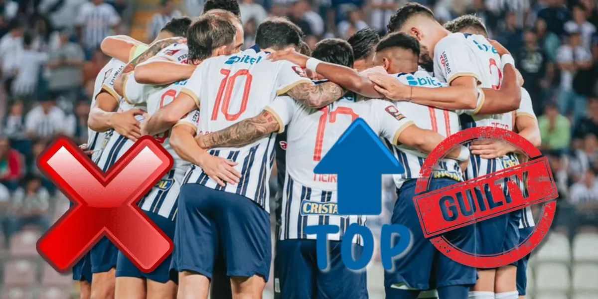 Jugadores de Alianza Lima reunidos en la cancha del Estadio Nacional