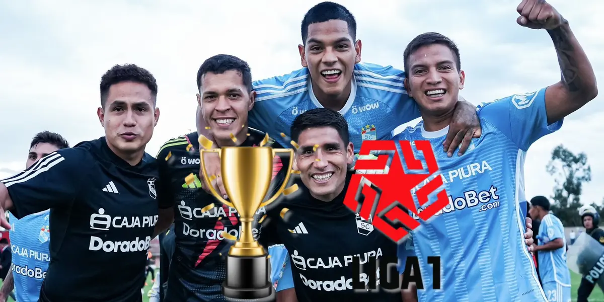 Jugadores de Sporting Cristal celebrando el triunfo ante UTC en Cajamarca