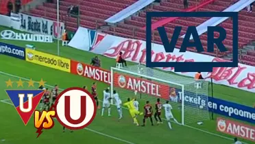 La acción precisa del gol anulado de Liga de Quito vs Universitario de Deportes