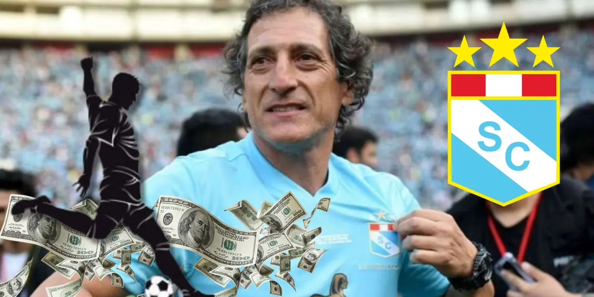 Mario Salas vistiendo la camiseta de Sporting Cristal en el año 2018