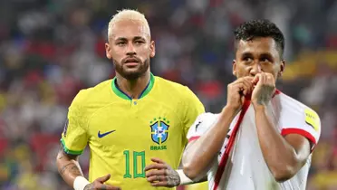 Neymar Jr. y Renato Tapia (Foto: Infobae)