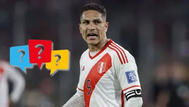 Paolo Guerrero vistiendo la camiseta de la Selección Peruana