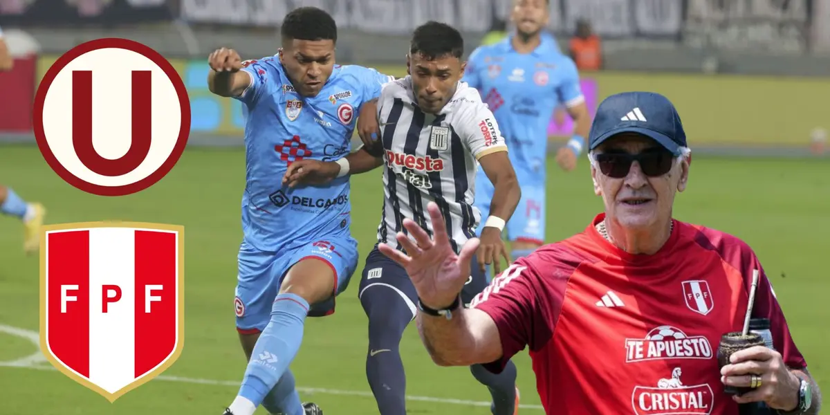 Una acción de juego del Alianza Lima vs Deportivo Garcilaso, delante Jorge Fossati saludando
