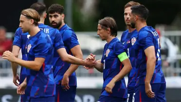 Croacia durante el último amistoso ante Portugal.