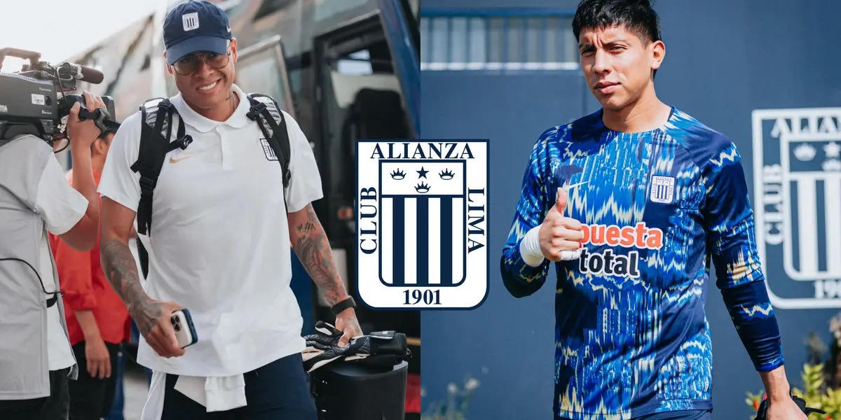 Ángelo Campos y Franco Saravia sonriendo (Foto: Alianza Lima) 