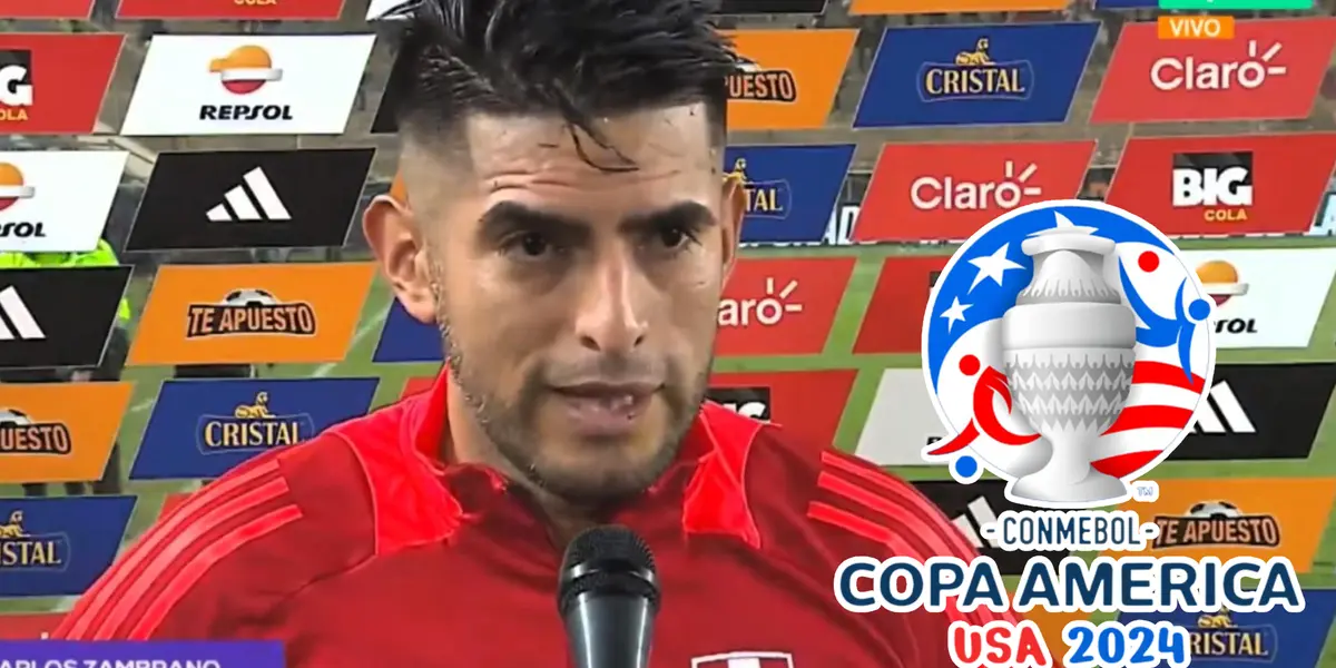 Carlos Zambrano hablando con la prensa (Foto: Captura) 