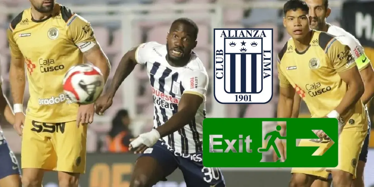 Cecilio Waterman disputando una acción de juego en el Cusco FC vs Alianza Lima