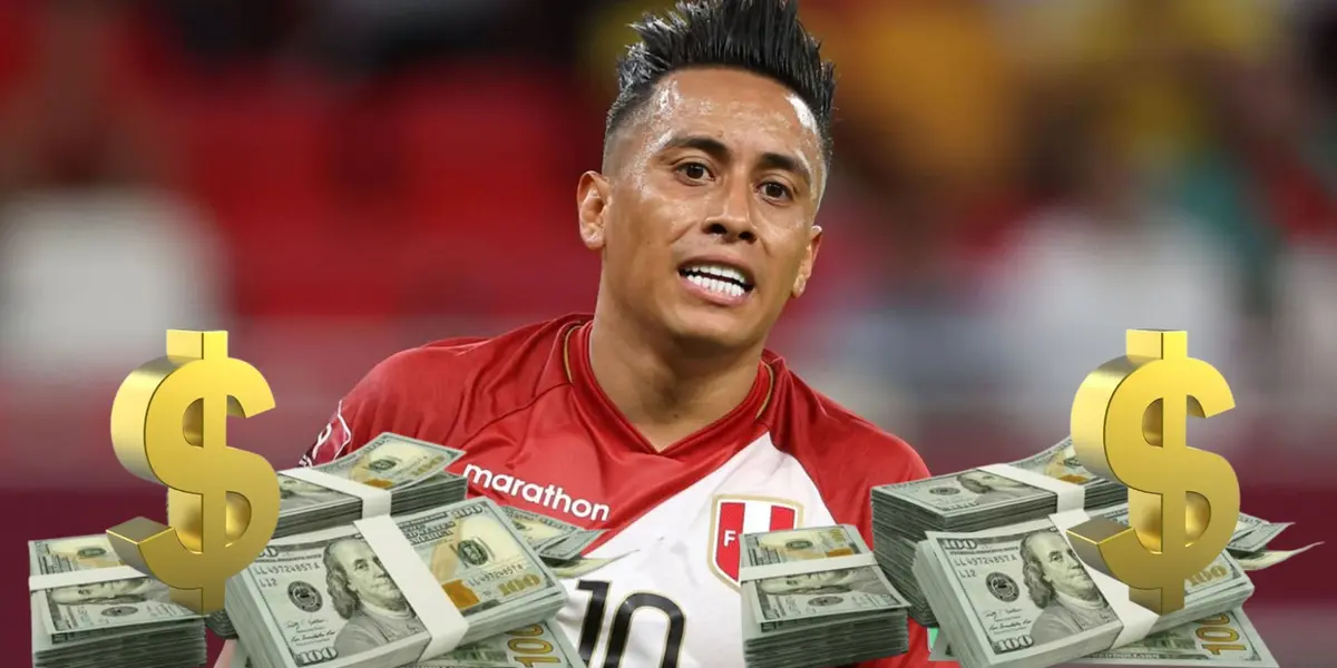 Christian Cueva vistiendo la camiseta de la Selección Peruana