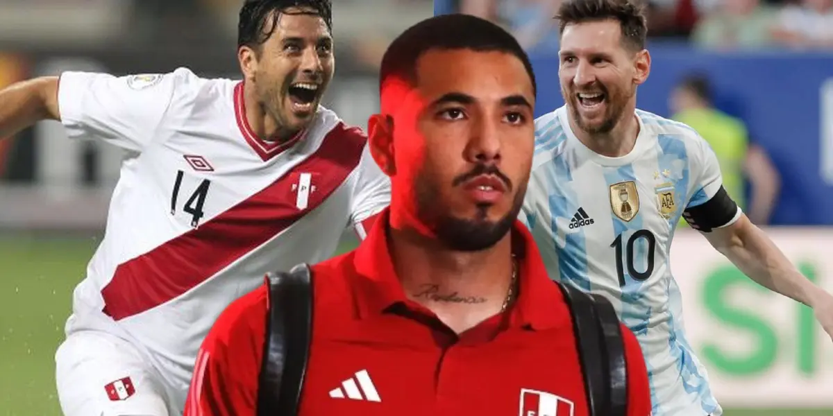 Claudio Pizarro - Lionel Messi - Sergio Peña (Foto: La Bicolor)