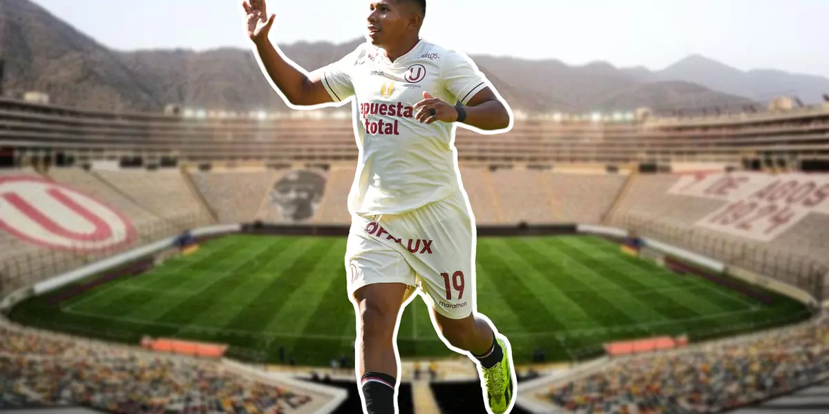 Edison Flores celebrando su gol ante Chankas (Foto: Universitario)