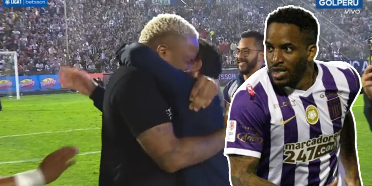 Farfán y Salas abrazándose (Foto: Captura) 