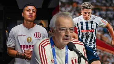 Jairo Concha - Catriel Cabellos - Jorge Fossati (Foto: Universitario de Deportes - Alianza Lima)