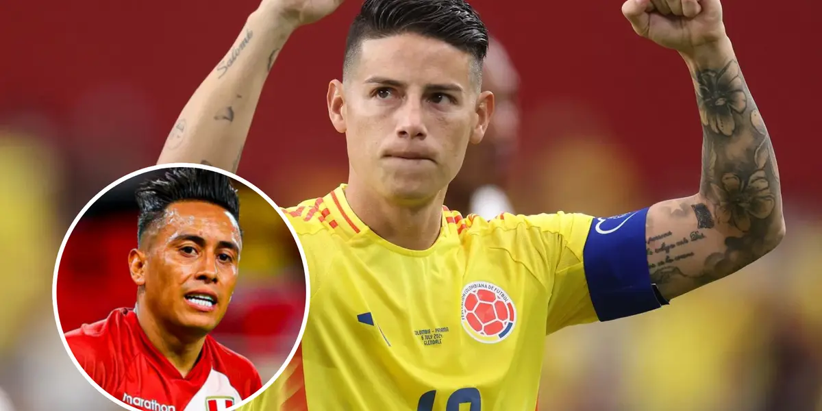 La dura lección que James Rodríguez le dio a Christian Cueva en la Copa América