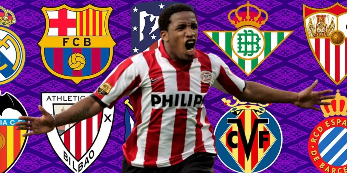 Jefferson Farfán celebrando con la camiseta del PSV Eindhoven 