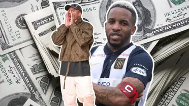 Jefferson Farfán gritando y con la camiseta de Alianza Lima 