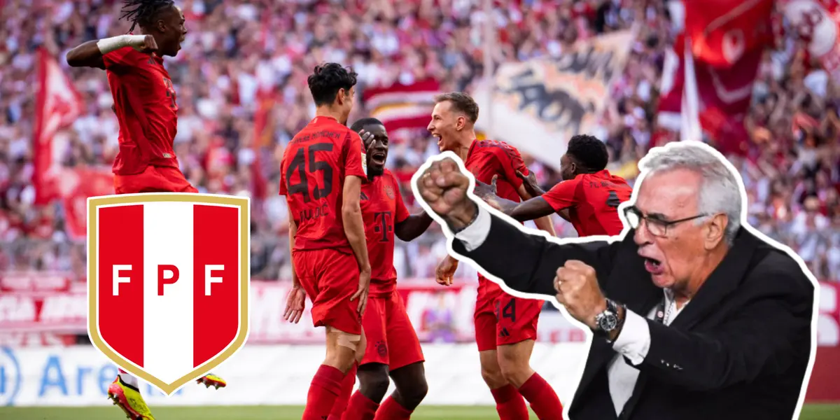 Jorge Fossati celebrando al igual que los jugadores del Bayern Múnich (Foto: Bayern Múnich)