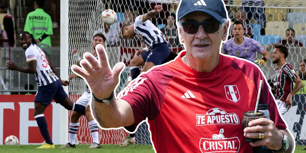 Jorge Fossati con un mate y Alianza Lima jugando contra Fluminense (Foto: 24 horas Chile) 