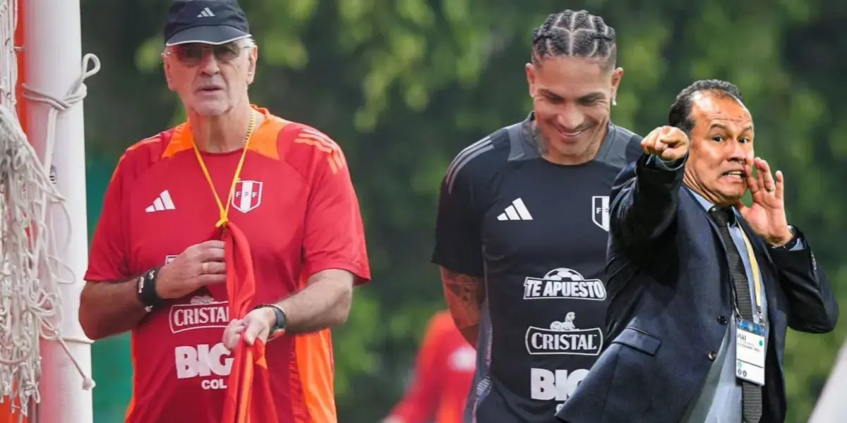 Jorge Fossati - Paolo Guerrero - Juan Reynoso (Foto: RPP)