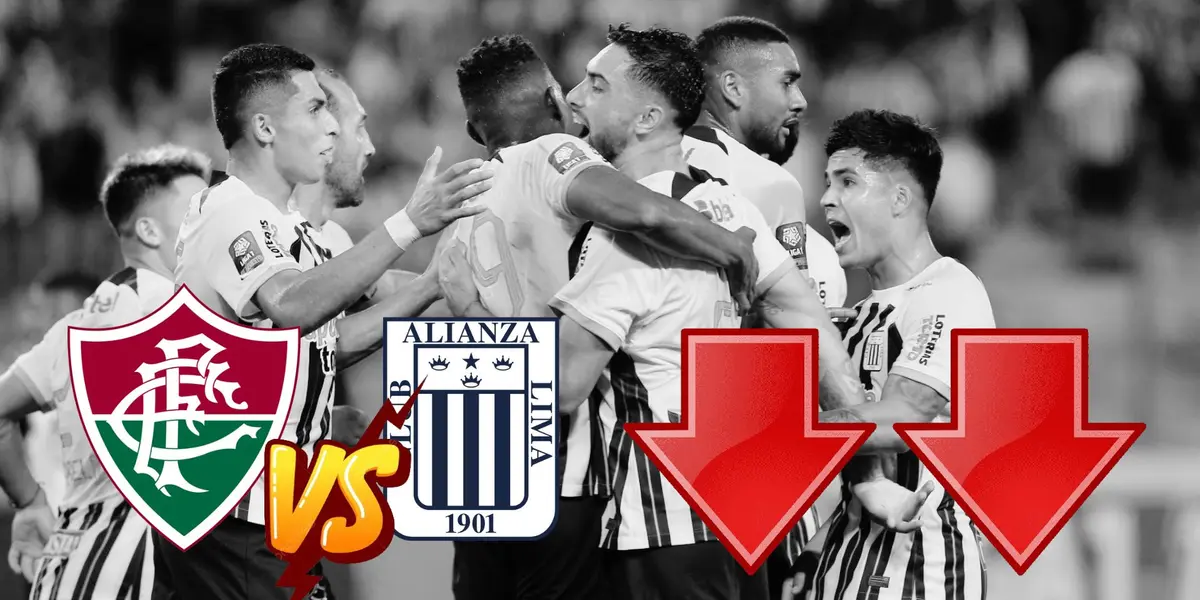 Jugadores de Alianza Lima en un fondo blanco y negro