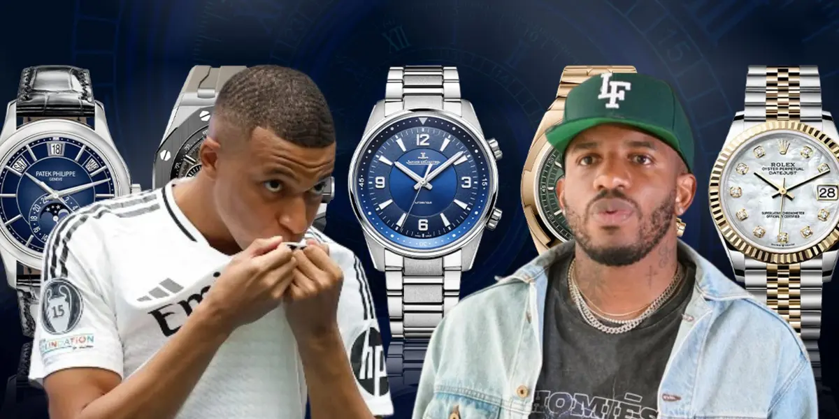 Mbappé usó un Square Bang de €46 mil en Real Madrid y la colección de relojes que tiene Farfán