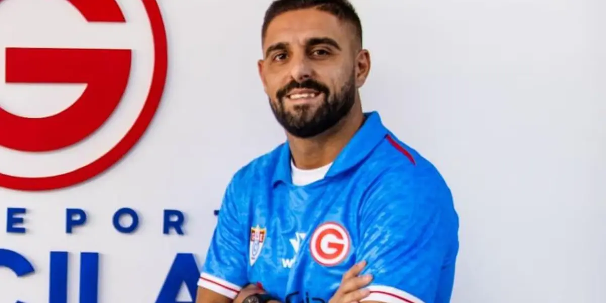 Luis Urruti con camiseta de Deportivo Garcilaso (Foto: Garcilaso) 