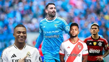 Martín Cauteruccio - Kylian Mbappé - Miguel Borja - Pedro (Foto: Club Sporting Cristal)