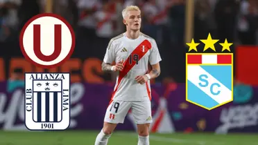 Oliver Sonne vistiendo la camiseta de la Selección Peruana