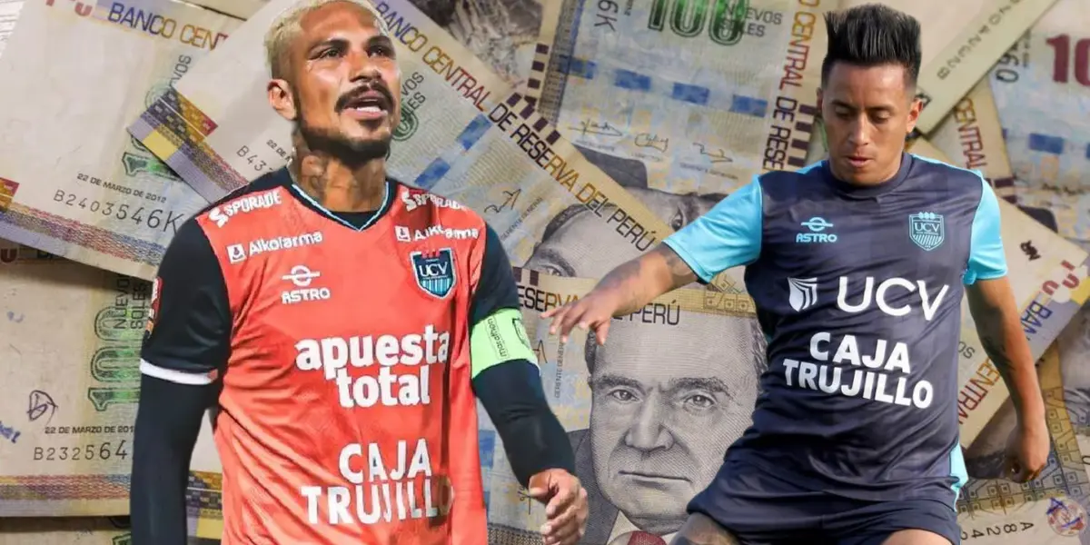 Mientras Paolo Guerrero ganaba 130 mil, lo que ganaría Christian Cueva en la UCV