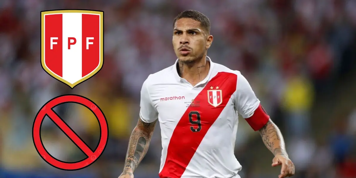 Paolo Guerrero vistiendo la camiseta de la Selección Peruana