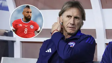 Ricardo Gareca - Arturo Vidal (Foto: Deporte Total USA) 