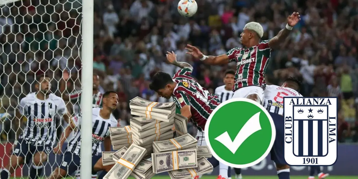 Una acción de juego en el encuentro entre Fluminense vs Alianza Lima 