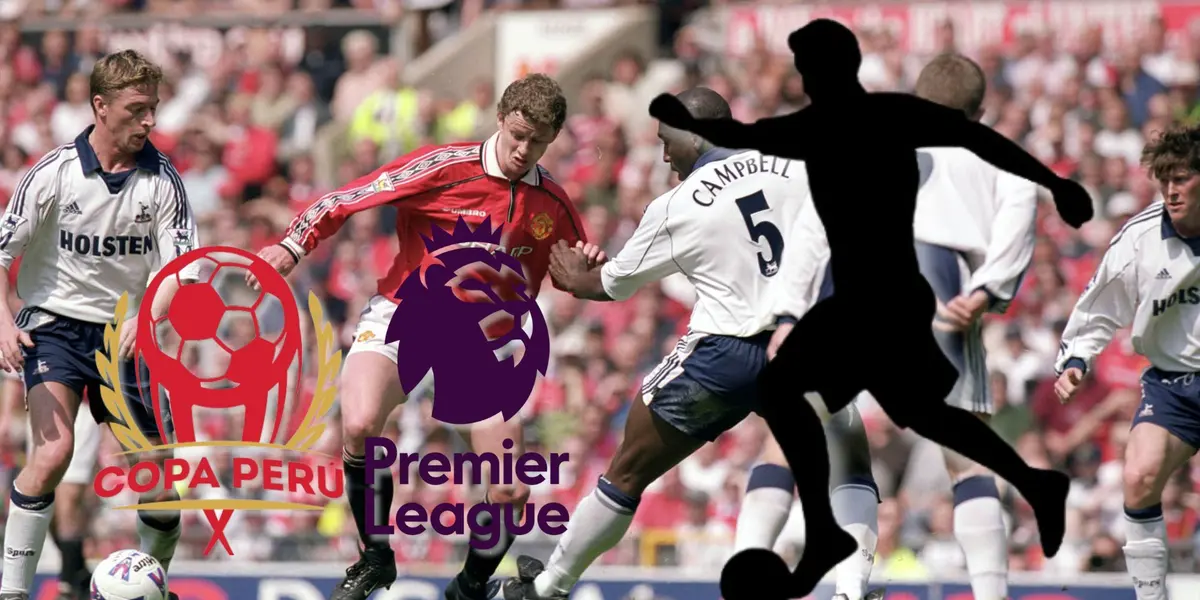 Una acción de juego entre Manchester United vs Tottenham en la temporada 2000/2001