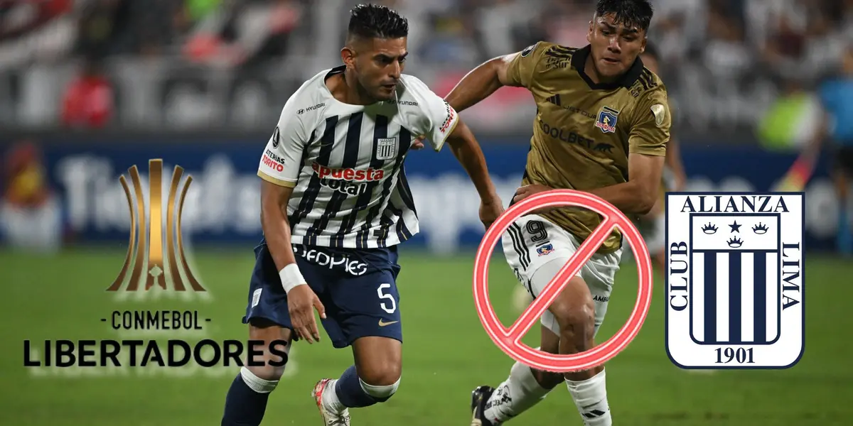 Zambrano disputando una acción de juego con Pizarro en el Alianza Lima vs Colo Colo